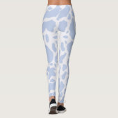 Blaue Kuh-Spots Tierdruckmuster Leggings (Rückseite)
