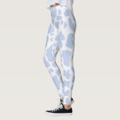 Blaue Kuh-Spots Tierdruckmuster Leggings (Links)