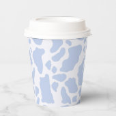 Blaue Kuh-Spots Tierdruckmuster Pappbecher (Vorderseite)