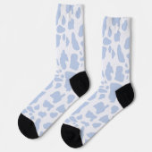Blaue Kuh-Spots Tierdruckmuster Socken (Linkes Detail)