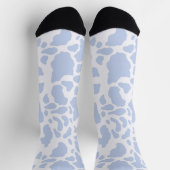 Blaue Kuh-Spots Tierdruckmuster Socken (Oben)