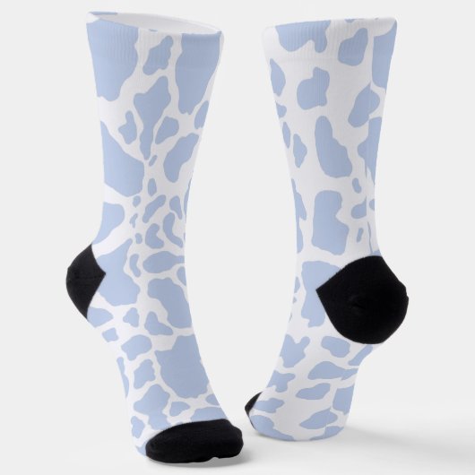 Blaue Kuh-Spots Tierdruckmuster Socken (Gewinkelt)