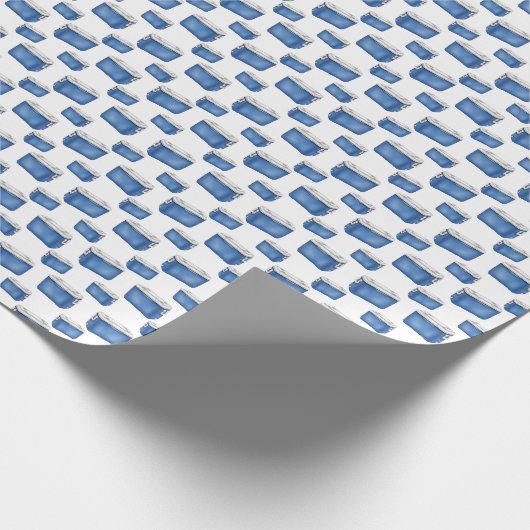 Blaue Kühlpapiere Geschenkpapier (Ecke)