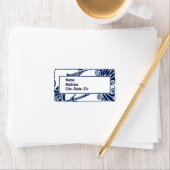 Blaue Kunst Adressaufkleber (Insitu)