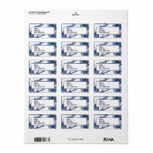 Blaue Kunst Adressaufkleber (Vorne)