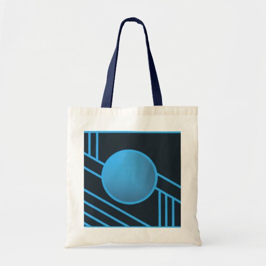 Blaue Kunst-Deko-Kreis-Taschen-Tasche Tragetasche (Vorne)