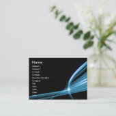 Blaue Kunst-Linien Visitenkarte (Stehend Vorderseite)