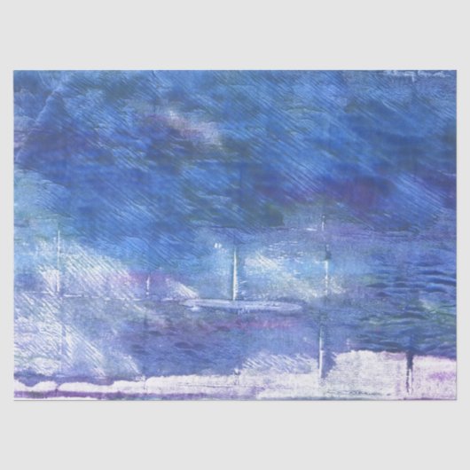 Blaue Kunst Seidenpapier (Vorderseite)