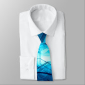 Blaue künstliche Intelligenz abstrakt Krawatte (Gebunden)