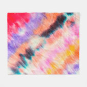 Blaue Kunstmalerei. Gefärbte Krawatte Textur. LILA Fleecedecke (Vorderseite (Horizontal))