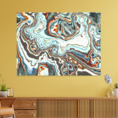 Blaue Kupfermarmor-Geoden-Strömung Leinwanddruck (Insitu (Wohnzimmer))
