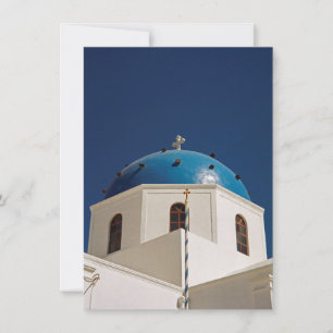 Blaue Kuppel, Santorini, Griechenland-Karte