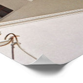 Blaue Kuppel, Santorini, Griechenland Poster (Ecke)