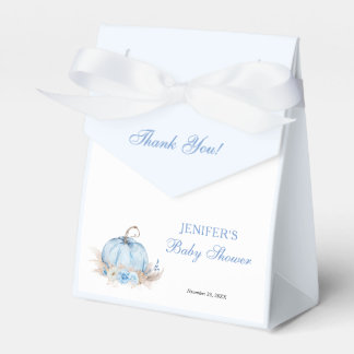 Blaue Kürbis-Baby-Party Dankeschön Geschenkschachtel