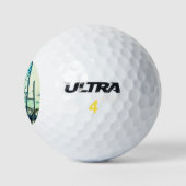 Blaue Kurven Golfball (Logo)