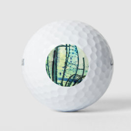 Blaue Kurven Golfball