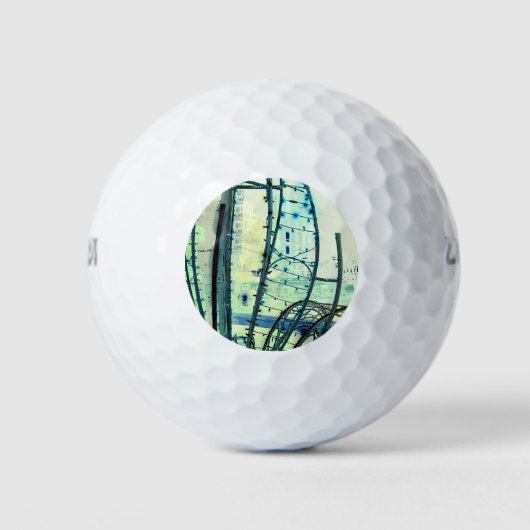Blaue Kurven Golfball (Vorderseite)