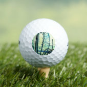 Blaue Kurven Golfball (Insitu T-Shirt)