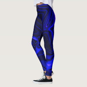 Blaue Kurven in blauem Bilddrehen. Leggings