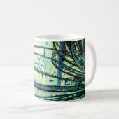 Blaue Kurven Kaffeetasse (VorderseiteRechts)