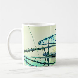 Blaue Kurven Kaffeetasse