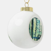 Blaue Kurven Keramik Kugel-Ornament (Links)
