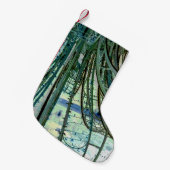 Blaue Kurven Kleiner Weihnachtsstrumpf (Vorderansicht (hängend))