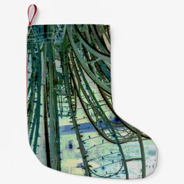 Blaue Kurven Kleiner Weihnachtsstrumpf