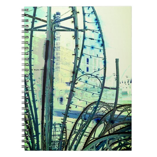 Blaue Kurven Notizblock (Vorderseite)