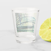 Blaue Kurven Schnapsglas (Rückseite)