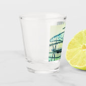 Blaue Kurven Schnapsglas (Links)