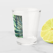 Blaue Kurven Schnapsglas (Rechts)