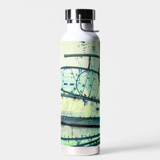 Blaue Kurven Trinkflasche