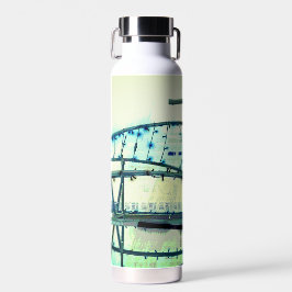 Blaue Kurven Trinkflasche