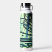 Blaue Kurven Trinkflasche (Rückseite)