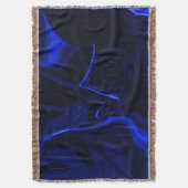 Blaue Kurven und Wellenmuster in dunkelblauem Bild Decke (Vorderseite Vertikal)