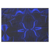 Blaue Kurven und Wellenmuster in dunkelblauem Bild Tischdecke (Vorderseite (Horizontal))