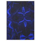 Blaue Kurven und Wellenmuster in dunkelblauem Bild Tischdecke (Vorderseite)