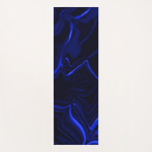 Blaue Kurven und Wellenmuster in dunkelblauem Bild Yogamatte (Vorderseite)