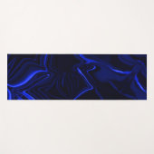 Blaue Kurven und Wellenmuster in dunkelblauem Bild Yogamatte (Vorderseite (Horizontal))
