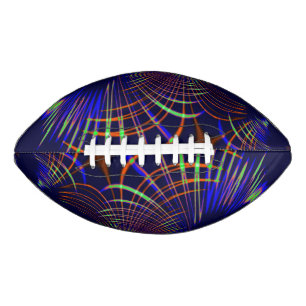Blaue Kurven von Korallen bis Grünfarbe Football
