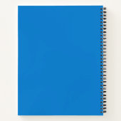 Blaue Kurvenlinie Muster auf Grau Notizblock (Rückseite)