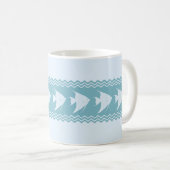 Blaue Küste Angelfish Streifen Kaffeetasse (VorderseiteRechts)