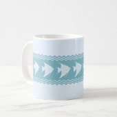 Blaue Küste Angelfish Streifen Kaffeetasse (Vorderseite Links)