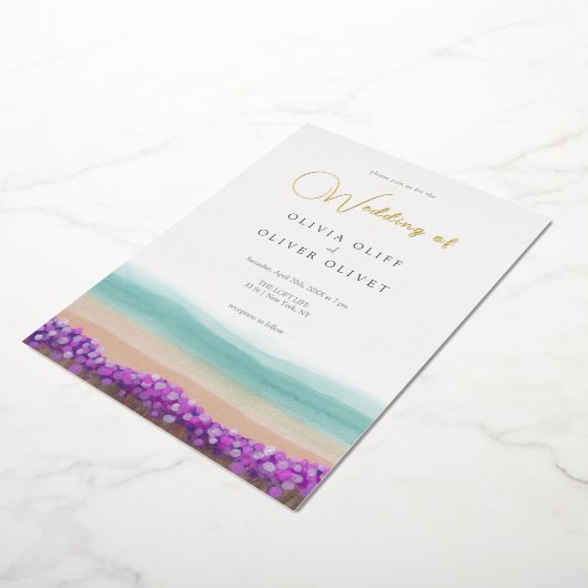 Blaue Küste Folieneinladung (Gedreht)