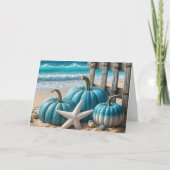 Blaue Küste Herbstkürme zum Geburtstag Karte (Vorderseite)