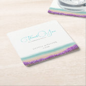 Blaue Küste Rechteckiger Pappuntersetzer (angewinkelt)