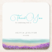 Blaue Küste Rechteckiger Pappuntersetzer (Vorderseite)