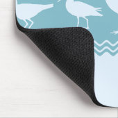 Blaue Küste Sandpiper Bird Stripes Mousepad (Ecke)