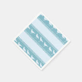 Blaue Küste Sandpiper Bird Stripes Serviette (Ecke)
